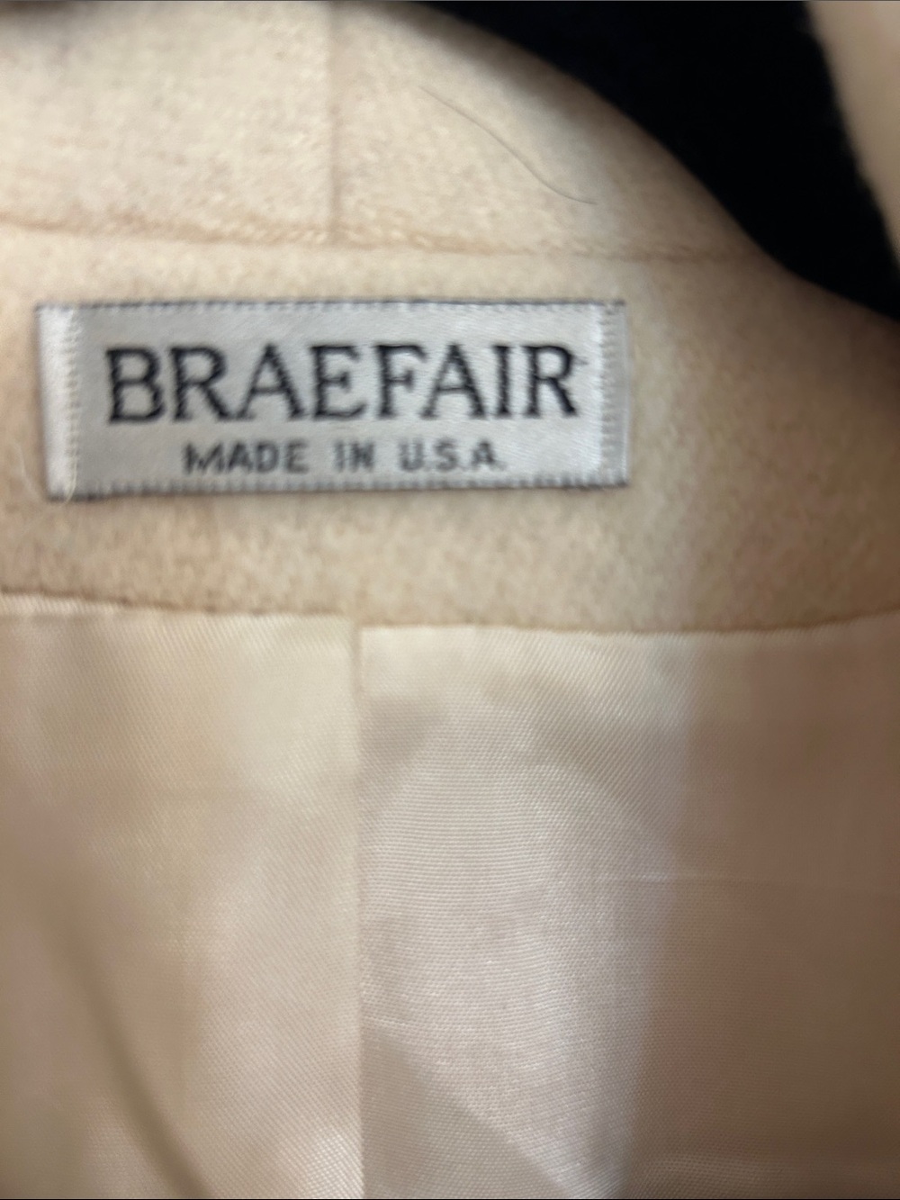 Vintage Braefair Ivory Wool Blend Double Breasted Coat Gold Crest Buttons - Picture 2 of 11